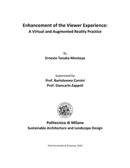 Enhancement of the Viewer Experience: a Virtual and Augmented Reality Practice