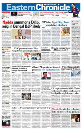 Nadda Summons Dilip, Rejig in Bengal BJP Likely