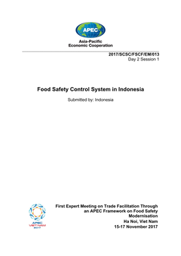 Food Safety Control System in Indonesia