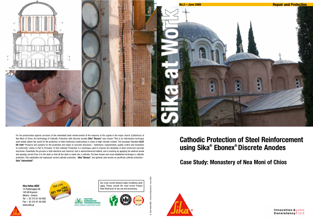 Cathodic Protection of Steel Reinforcement Using Sika® Ebonex