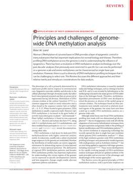 Principles and Challenges of Genome-Wide DNA Methylation