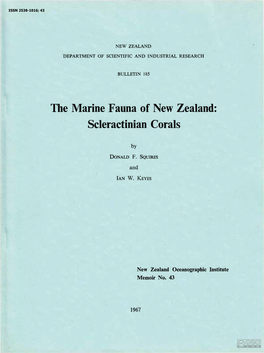 The Marine Fauna of New Zealand: Scleractinian Corals