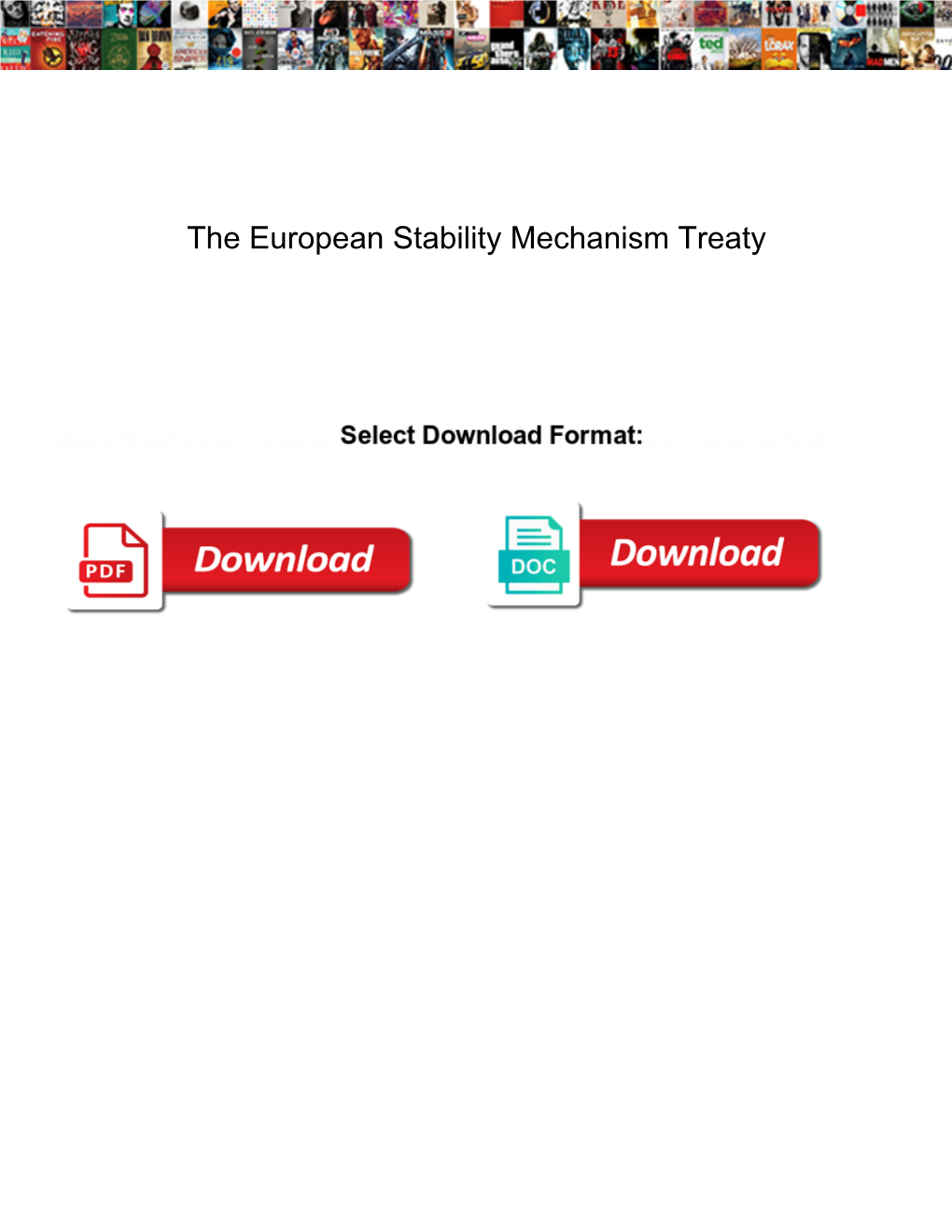 The European Stability Mechanism Treaty