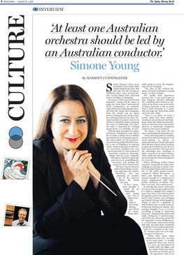 'At Least One Australian Orchestra Should Be Led by an Australian Conductor.' Simone Young