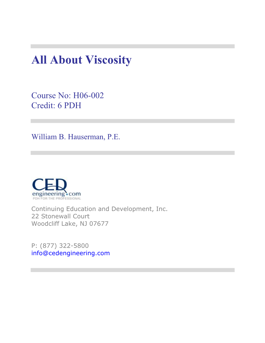 About Viscosity
