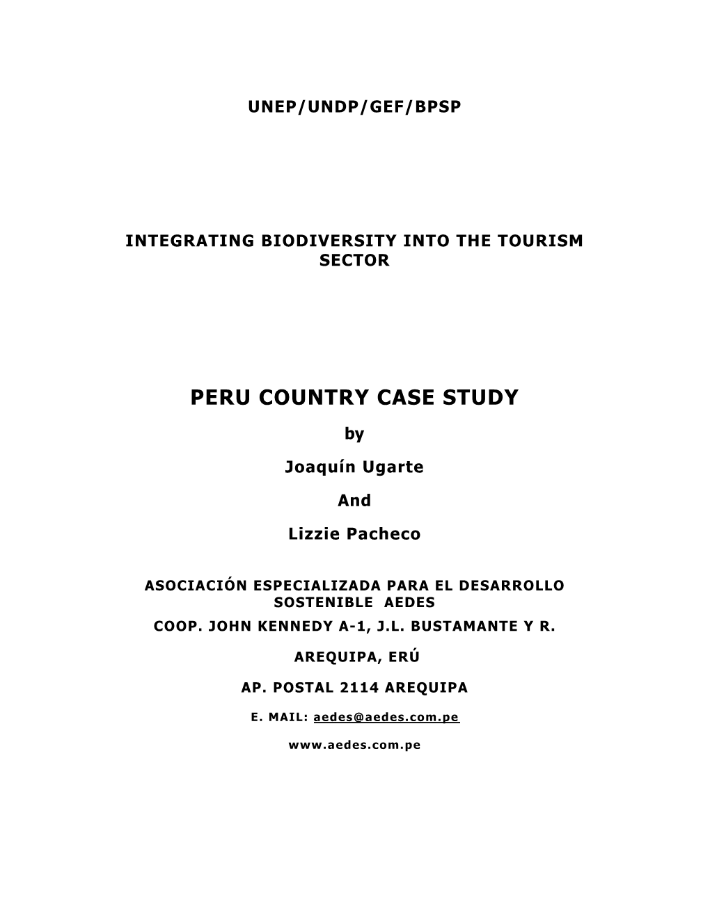 Peru Country Case Study