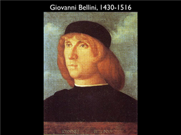 Giovanni Bellini, 1430-1516