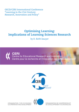 Optimising Learning: Implications of Learning Sciences Research by R