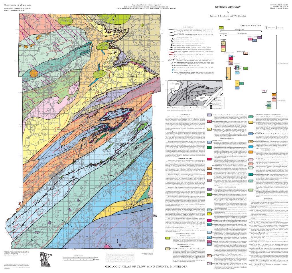 Plate 2, Bedrock Geology