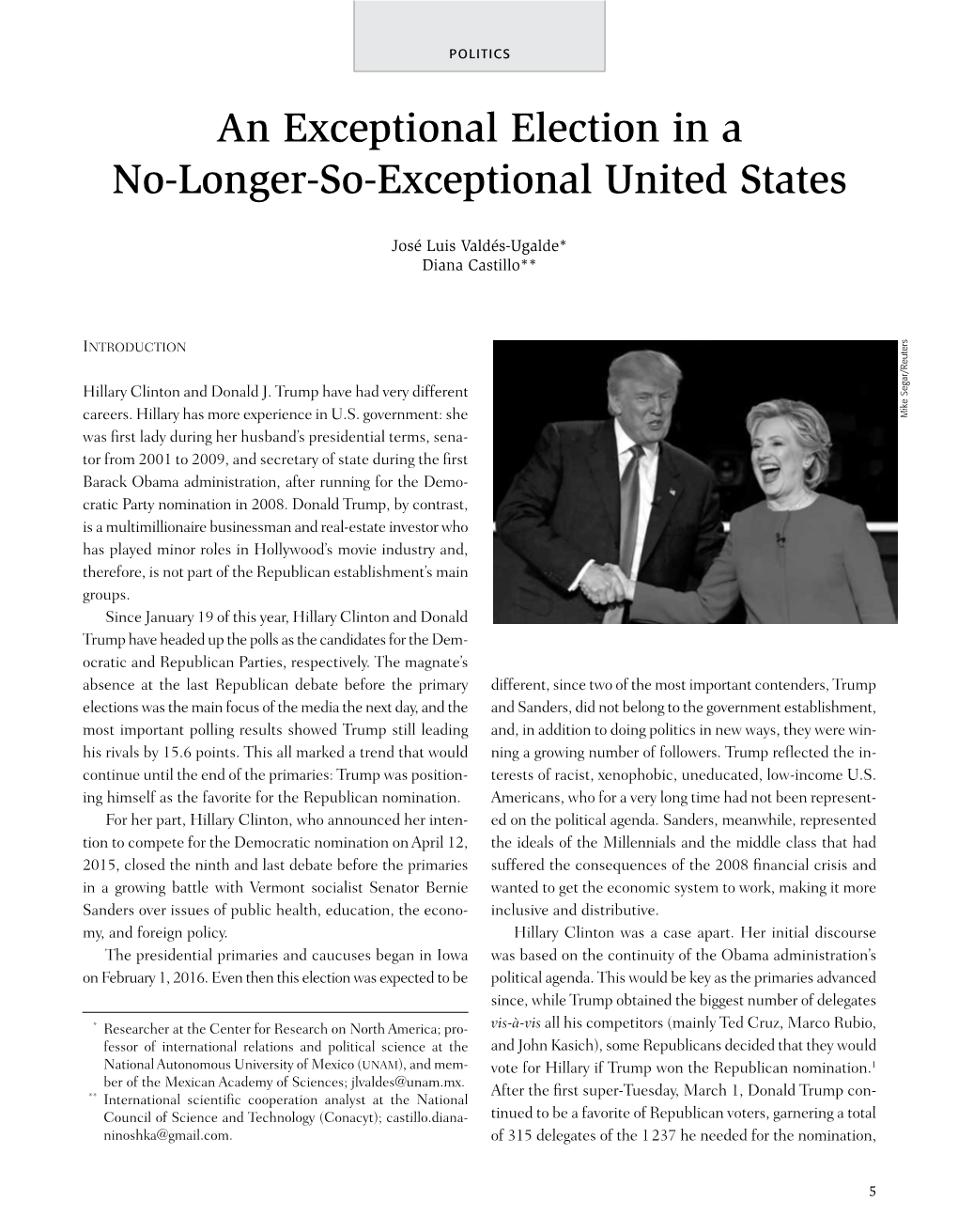 An Exceptional Election in a No-Longer-So-Exceptional United States