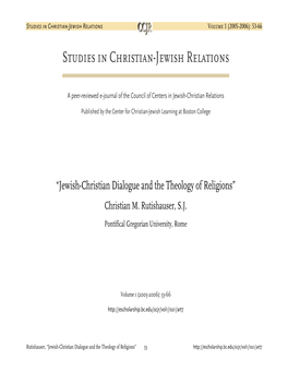 Studies in Christian-Jewish Relations Volume 1 (2005-2006): 53-66
