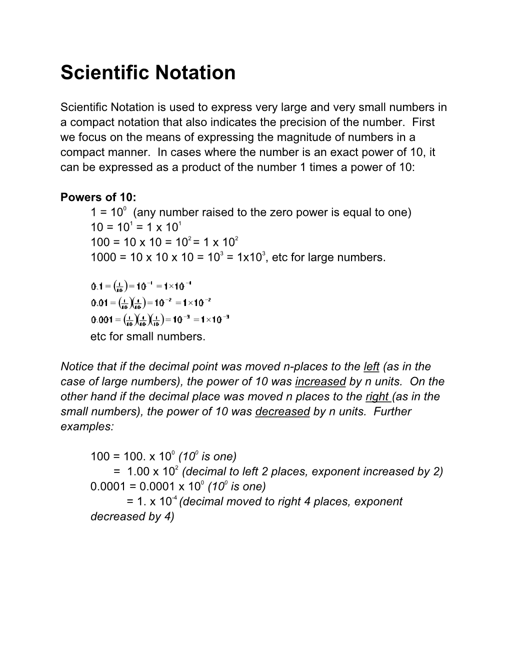 Scientific Notation