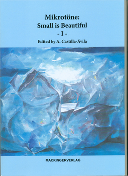 Mikrotöne: Smail Is Beautiful -I - Edited by A