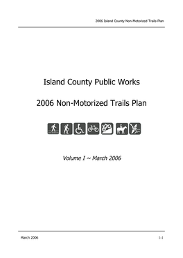 Island County Public Works 2006 Non-Motorized Trails Plan
