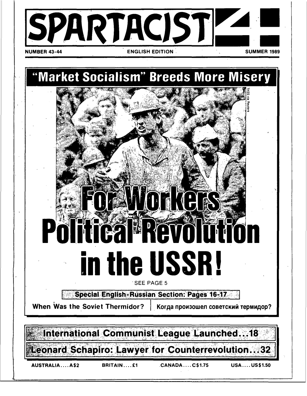 Spartacist No. 43-44 Summer 1989