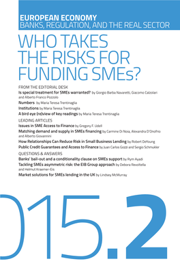 Who Takes the Risks for Funding Smes?