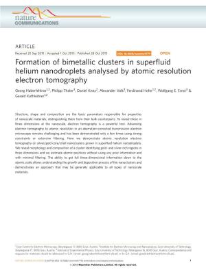 Formation of Bimetallic Clusters in Superfluid Helium