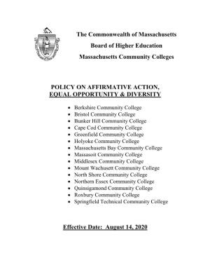 Policy on Affirmative Action, Equal Opportunity & Diversity