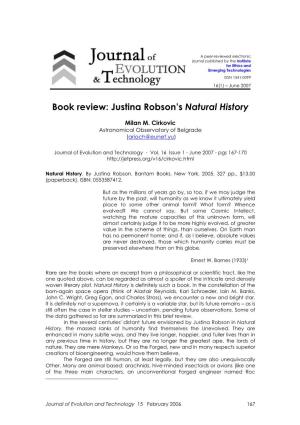 Book Review: Justina Robson's Natural History