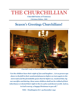 THE CHURCHILLIAN Churchill Society of Tennessee Christmas Edition - 2020