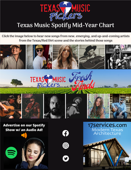 Texas Music Spotify Mid-Year Chart