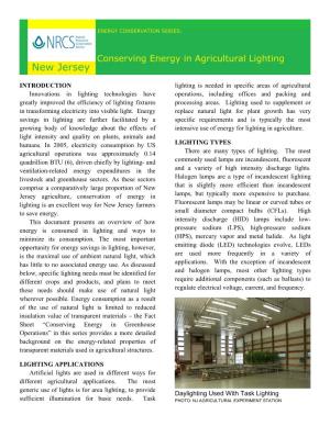 Conserving Energy in Agricultural Lighting