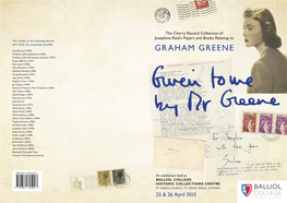 Graham Greene Exhibition Catalogue