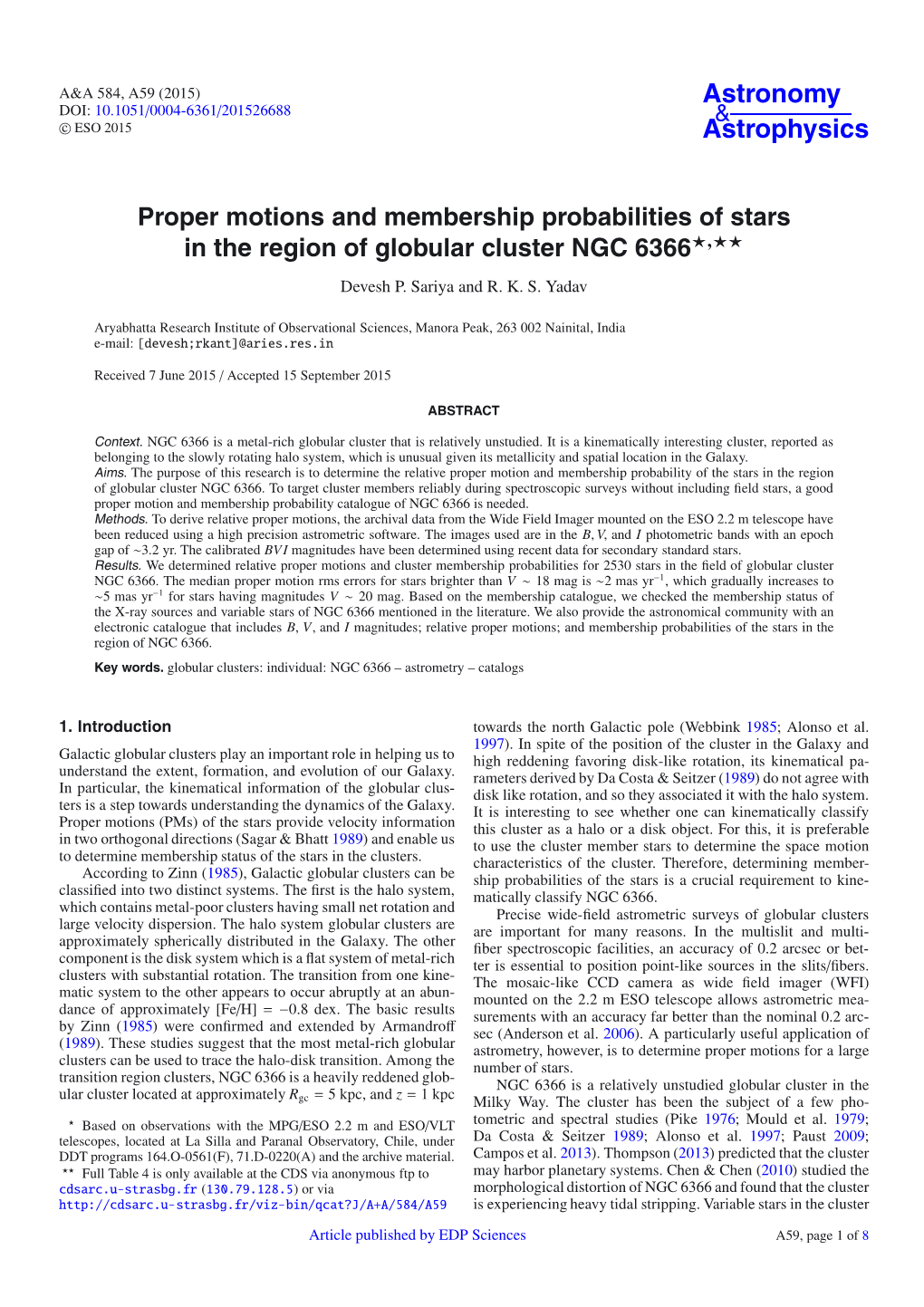 Proper Motions and Membership Probabilities of Stars in the Region of Globular Cluster NGC 6366�,
