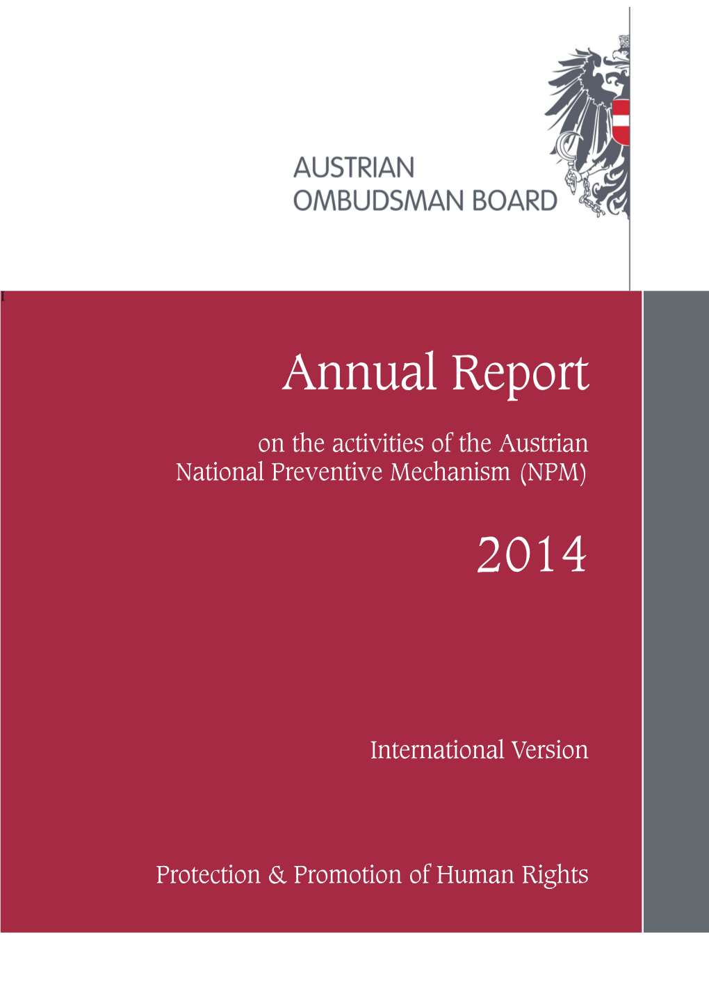 Report of the Austrian Ombudsman Board and Its