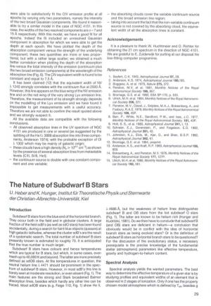 The Nature of Subdwarf B Stars U