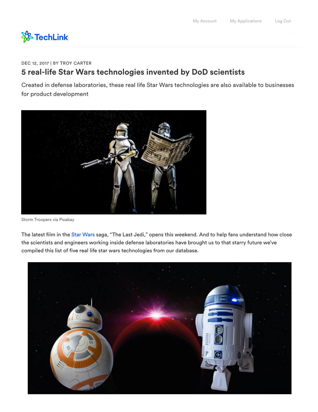5 Real-Life Star Wars Technologies Invented by Dod Scientists