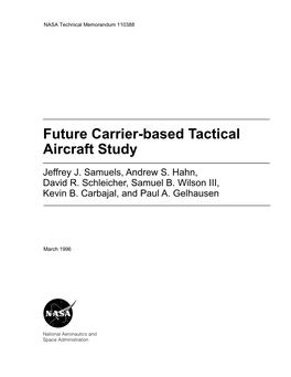 Future Carrier-Based Tactical Aircraft Study