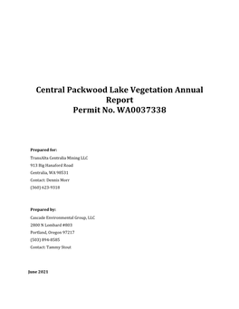 CP Lake Year 4 Monitoring