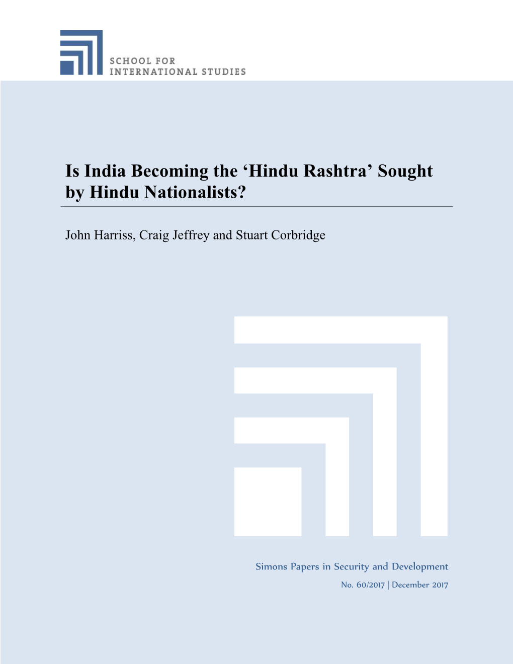 Hindu Rashtra’ Sought by Hindu Nationalists?