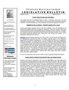 Legislative Bulletin 12-16