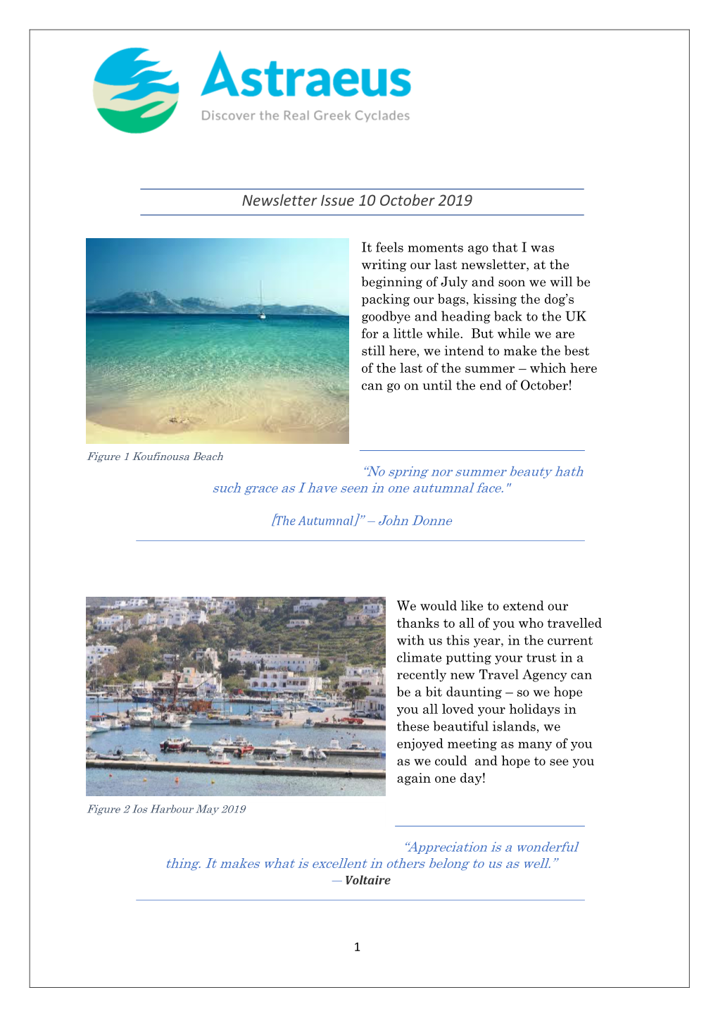 Newsletter Issue 10 October 2019