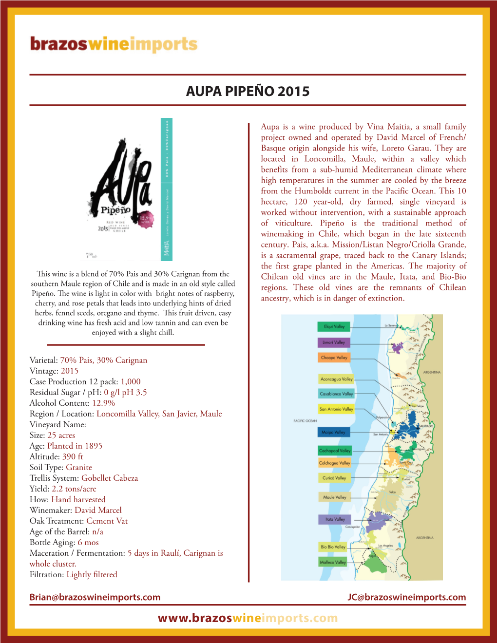 Aupa Pipeño 2015