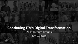 Continuing ITV's Digital Transformation