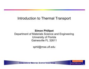 Introduction to Thermal Transport