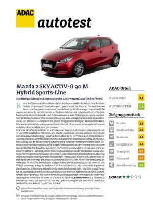 Mazda 2 SKYACTIV-G 90 M Hybrid Sports-Line
