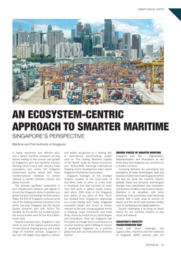 An Ecosystem-Centric Approach to Smarter Maritime Singapore’S Perspective