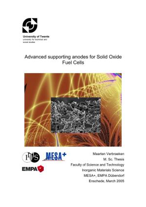 Advanced Supporting Anodes for Solid Oxide Fuel Cells