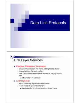 Data Link Protocols