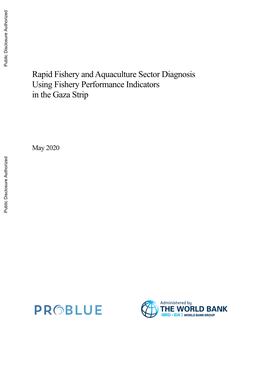 Rapid Fishery and Aquaculture Sector Diagnosis Using Fishery Performance Indicators in the Gaza Strip