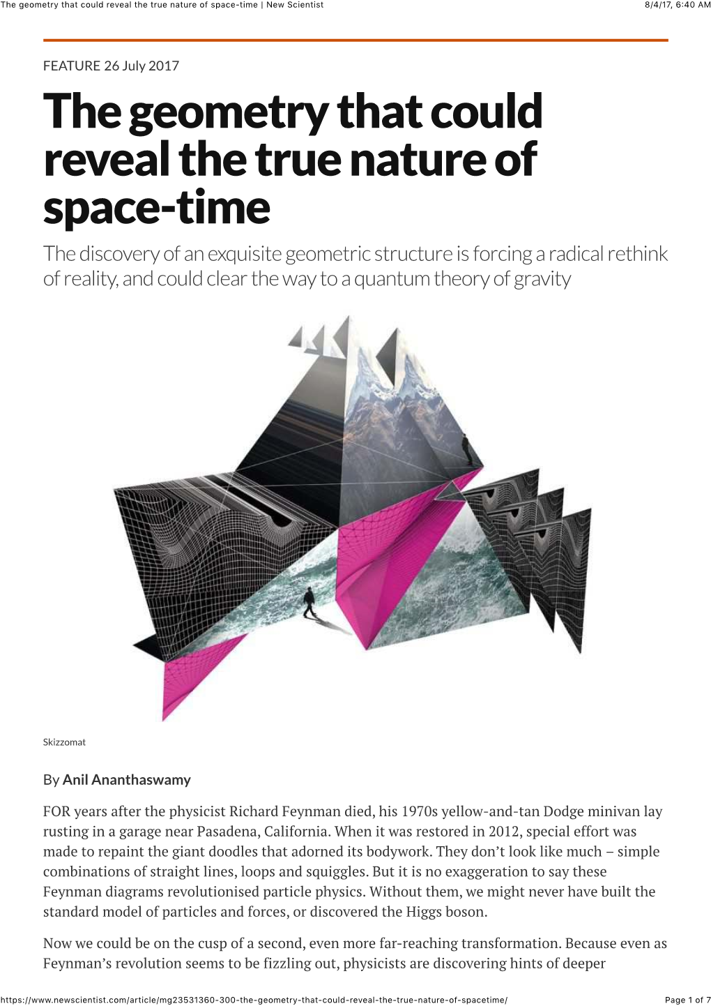 The Geometry That Could Reveal the True Nature of Space-Time | New Scientist 8/4/17, 6:40 AM