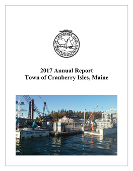 2017 Annual Report Town of Cranberry Isles, Maine