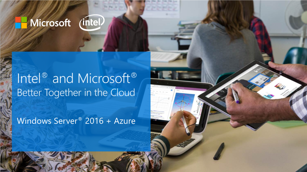 Intel and Microsoft Better Together in the Cloud Windows Server