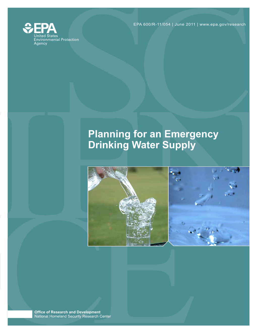 Planning for an Emergency Drinking Water Supply