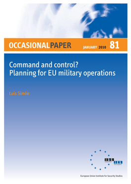Planning for EU Military Operations