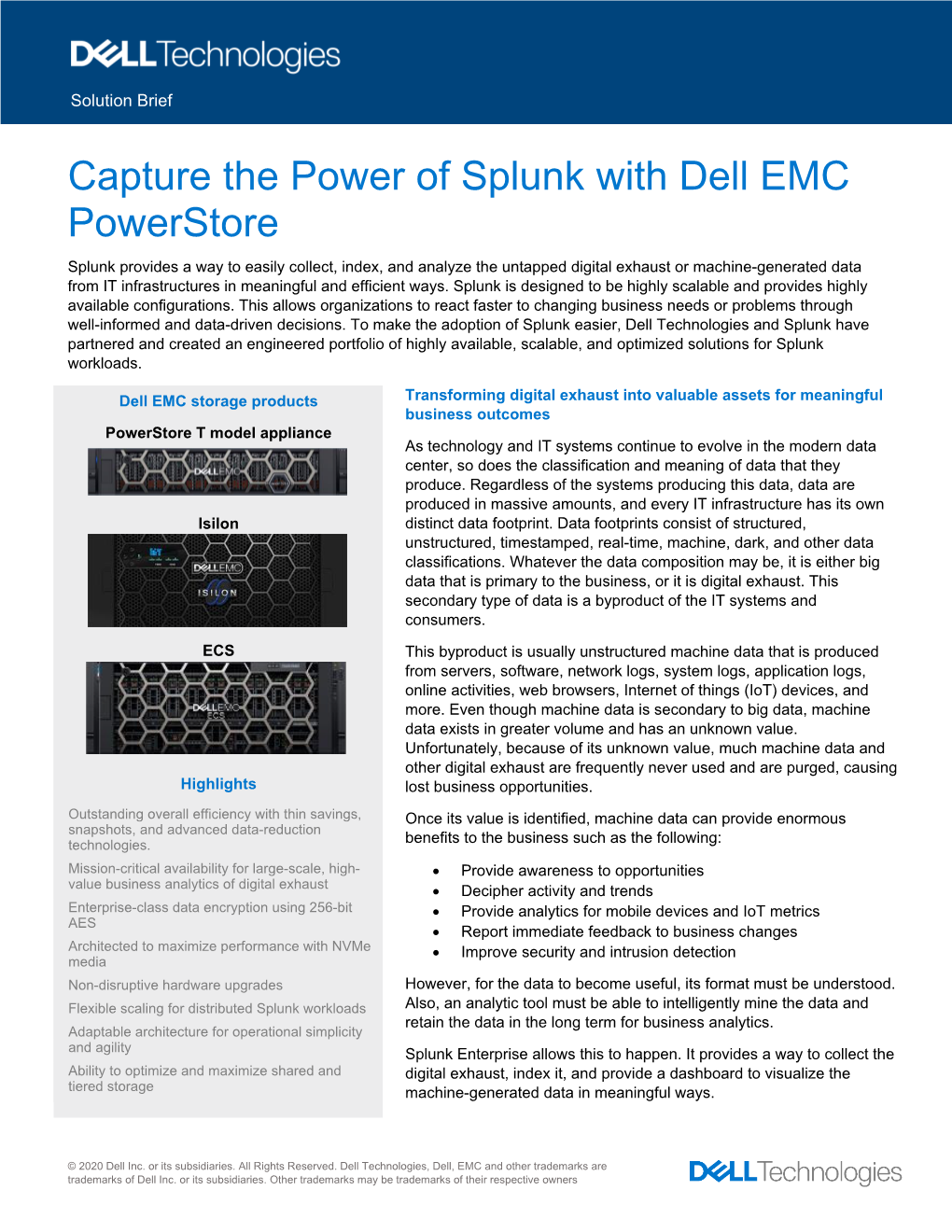 Capture the Power of Splunk with Dell EMC Powerstore